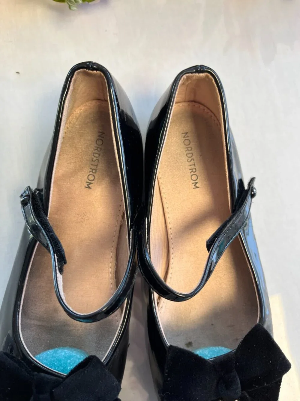 Nordstrom Kids Nolillie Black Patent Bow Mary Janes Size 4M